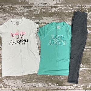 Youth Girls Lot of 3 Under Armour Size Small